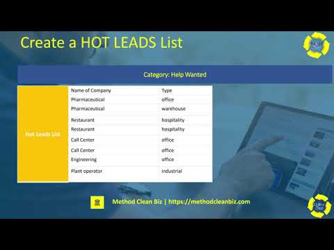 Creating Hot Leads List For Commercial Cleaning Services